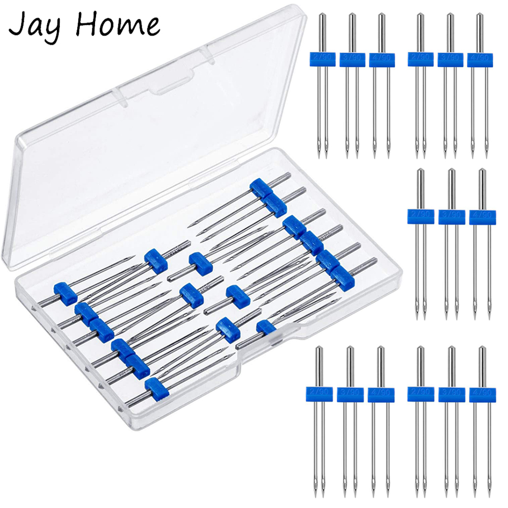 Twin Needle Stretch - 3-9Pcs 재봉틀 트윈 바늘 크기 2.0/90