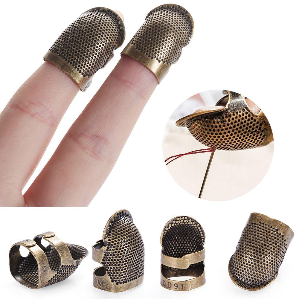 Sewing Thimble Metal - 재봉 액세서리 빈티지 골드 수공예 바늘