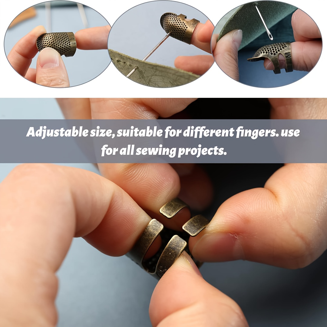 바느질용 손가락 보호대, 조절 가능한 금속 바느질용 링 - Sewing Thimble Metal 리뷰 및 가격