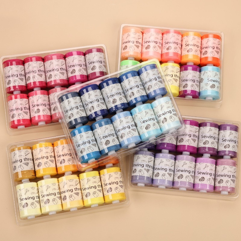 다색 재봉실 세트, 가정용 재봉틀에 적합한 내구성 있는 - Sewing Thread Production 리뷰 및 가격