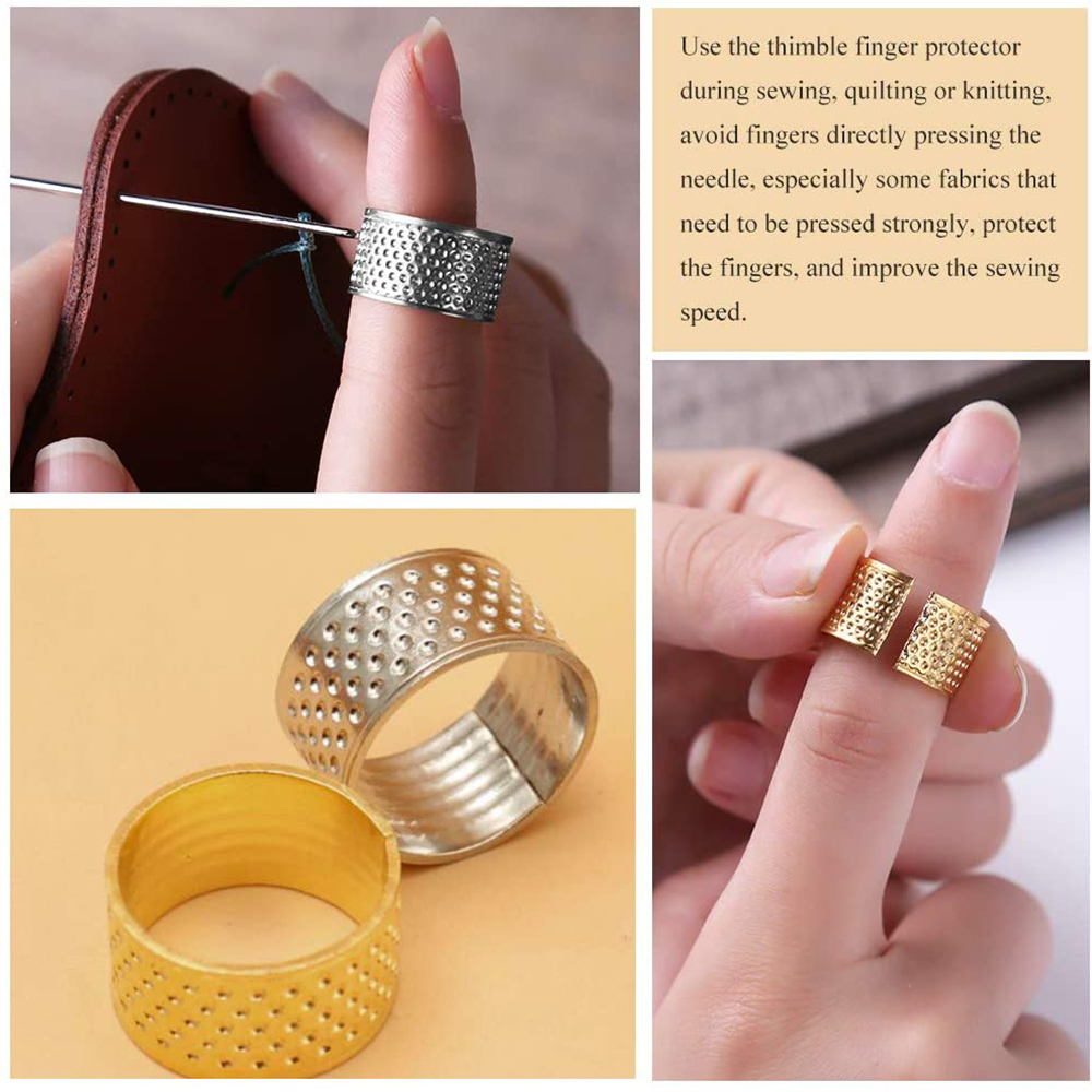 손 작업 바느질 골무 금속 손가락 방패 반지 가죽 손가 - Sewing Thimble Metal 리뷰 및 가격